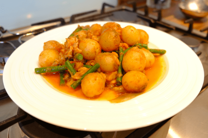 White fish in tomato sauce by @recipesformax