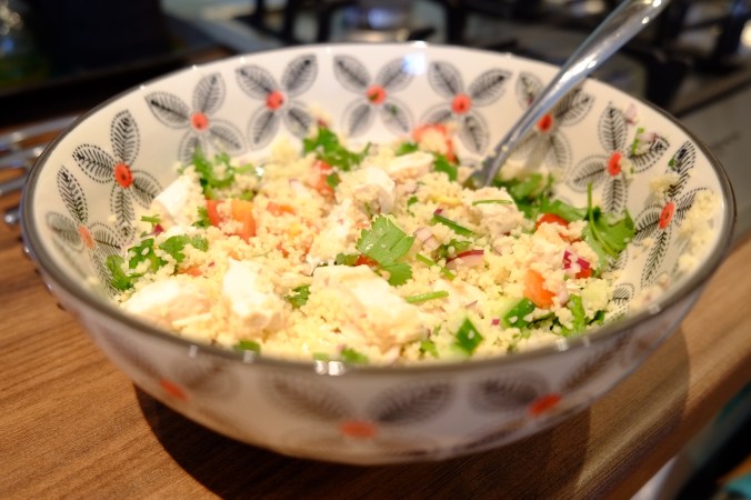 Chicken and couscous salad by @recipesformax